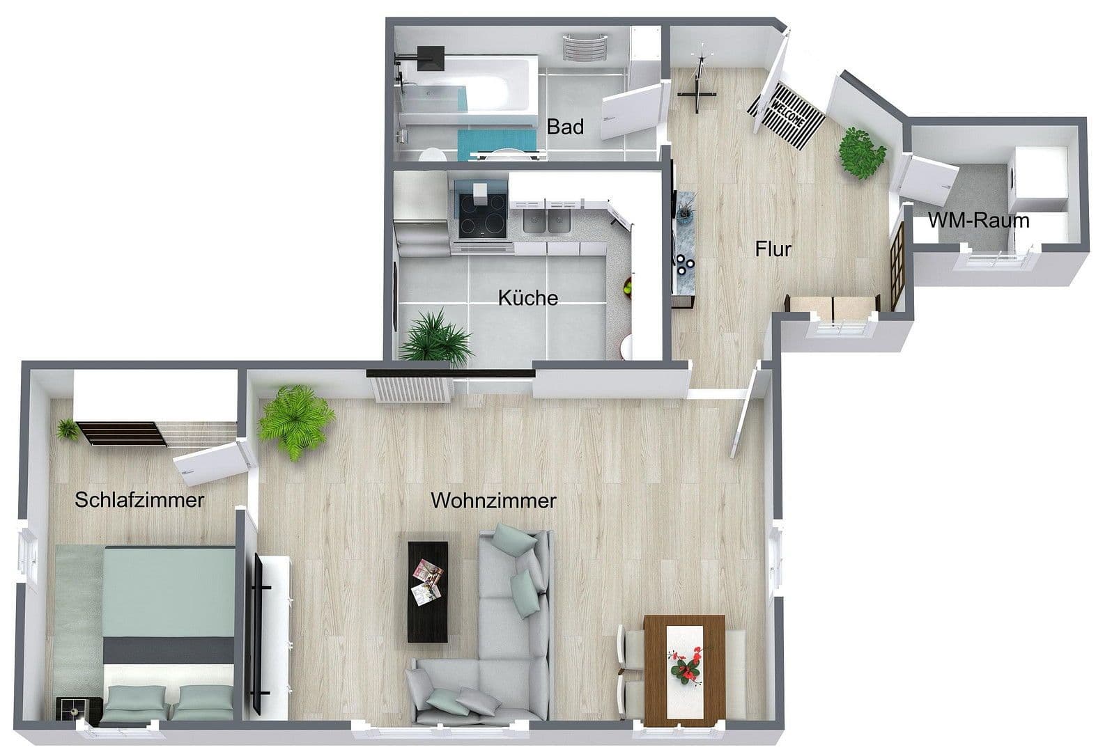 Prenájom bytu 2-izbový 53 m², Schäferstraße 1, Waldenburg, Sasko Prenájom bytu 2-izbový 53 m², Schäferstraße 1, Waldenburg, Sasko