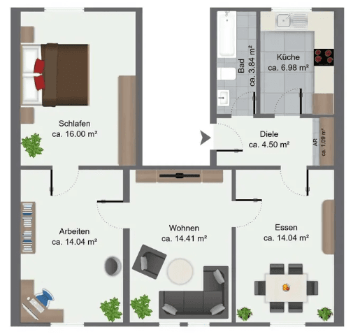 Prenájom bytu 4-izbový 75 m², Wiescherstraße 9, Wuppertal, Severné Porýnie - Westfálsko Prenájom bytu 4-izbový 75 m², Wiescherstraße 9, Wuppertal, Severné Porýnie - Westfálsko