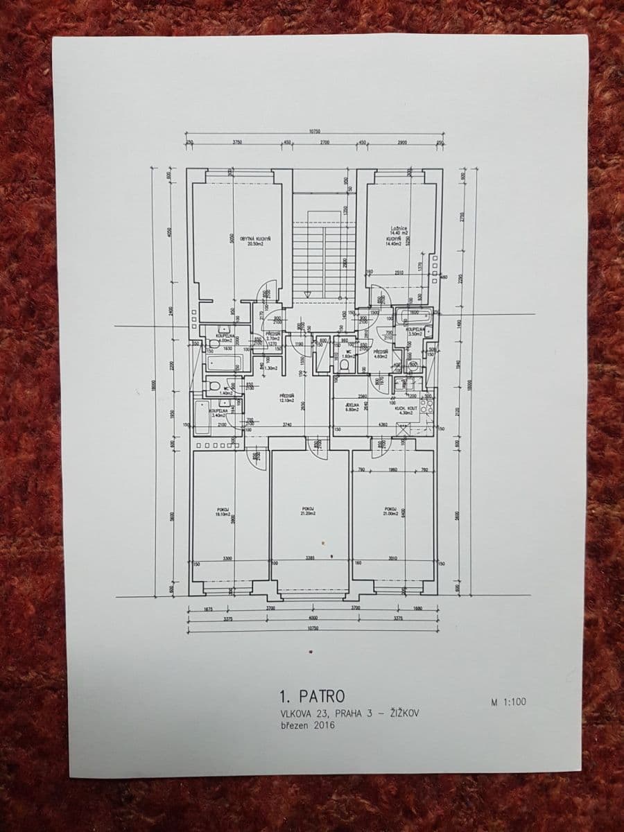 Prenájom bytu 2-izbový 60 m², Vlkova, Praha, Praha Prenájom bytu 2-izbový 60 m², Vlkova, Praha, Praha