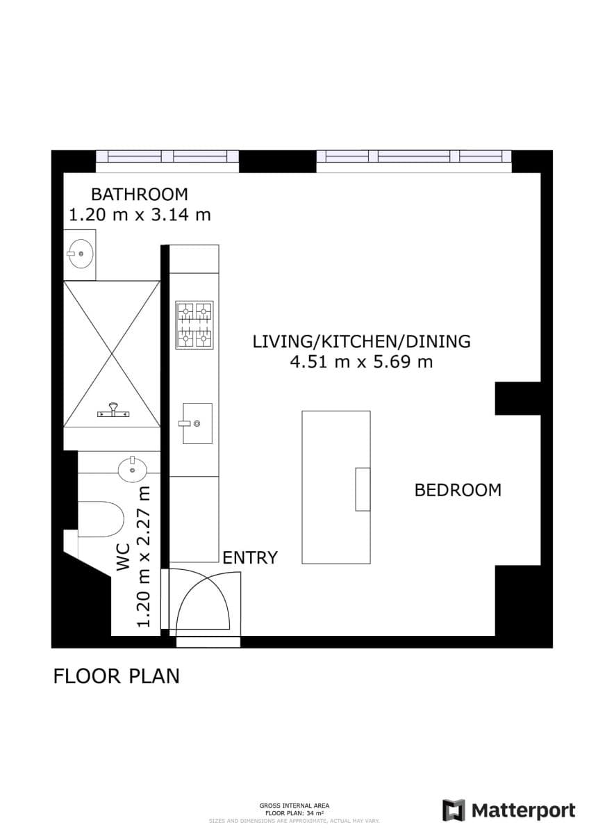 Prenájom bytu 1-izbový 31 m², Topolová, Praha, Praha Prenájom bytu 1-izbový 31 m², Topolová, Praha, Praha
