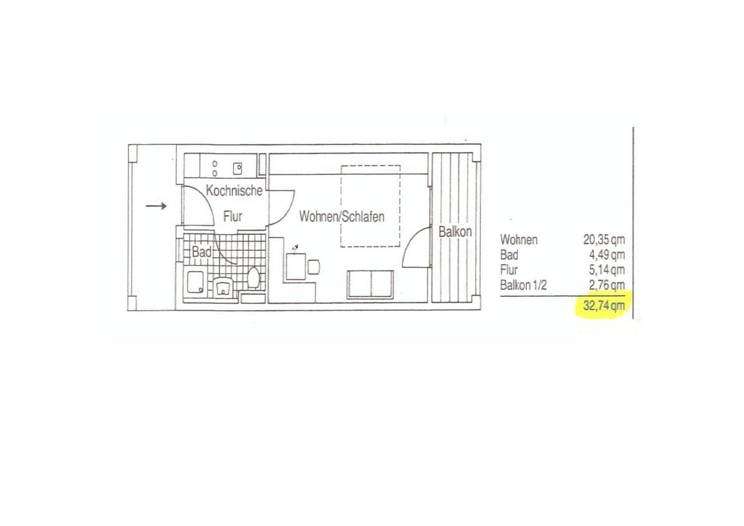 Predaj bytu 1-izbový 33 m², Bad Füssinger Str. 22, Kirchham, Bavorsko Predaj bytu 1-izbový 33 m², Bad Füssinger Str. 22, Kirchham, Bavorsko