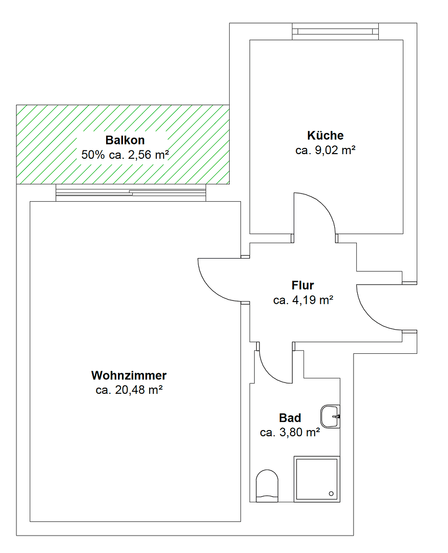 Prenájom bytu 1-izbový 40 m², Mannheim, Bádensko-Wurttembersko Prenájom bytu 1-izbový 40 m², Mannheim, Bádensko-Wurttembersko