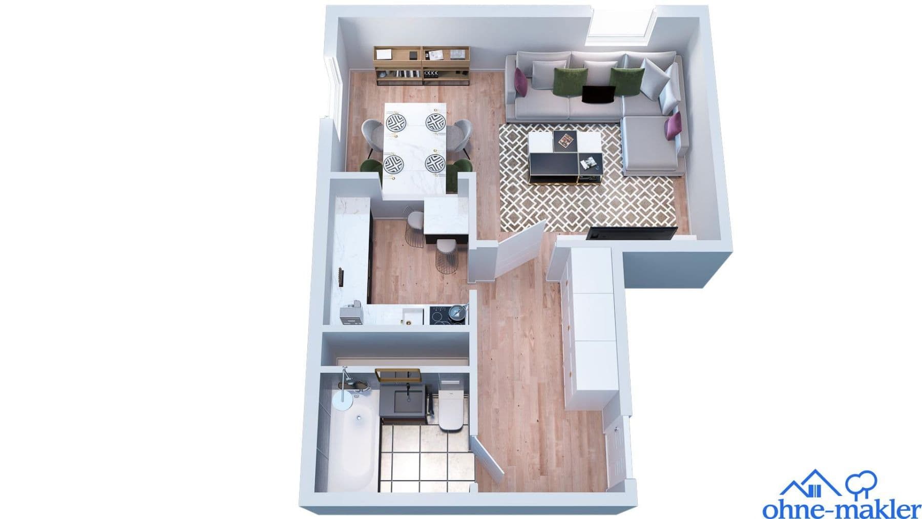 Prenájom bytu 1-izbový 35 m², Merkurstr. 23, Bernau, Brandenbursko Prenájom bytu 1-izbový 35 m², Merkurstr. 23, Bernau, Brandenbursko