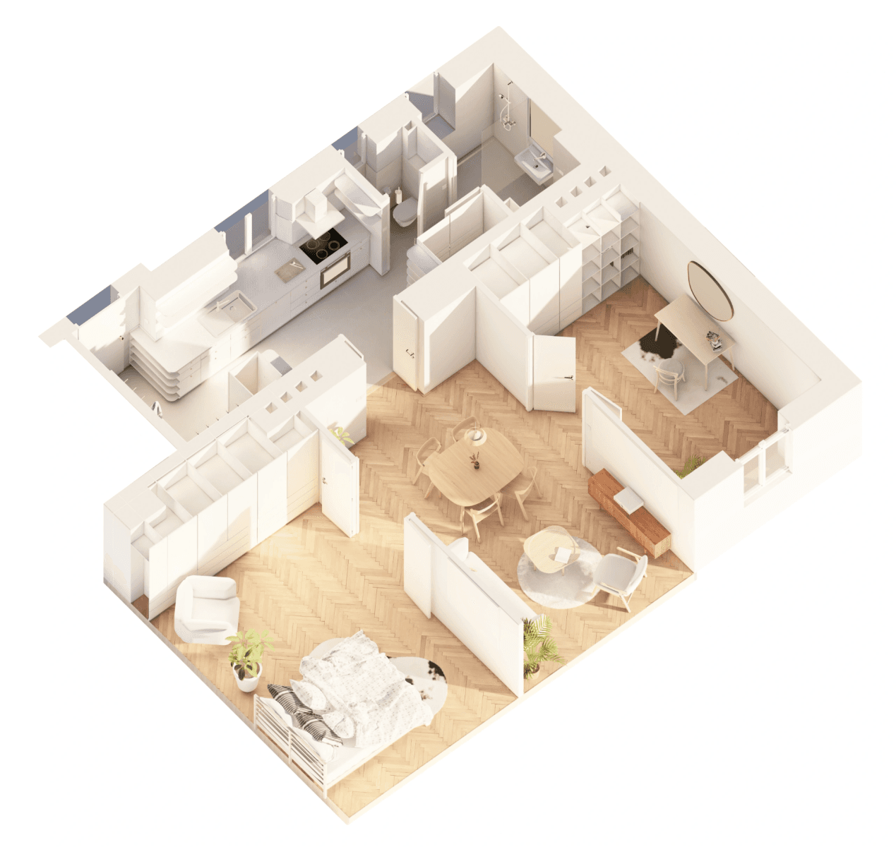 Prenájom bytu 3-izbový 69 m², Čajkovského, Praha, Praha Prenájom bytu 3-izbový 69 m², Čajkovského, Praha, Praha