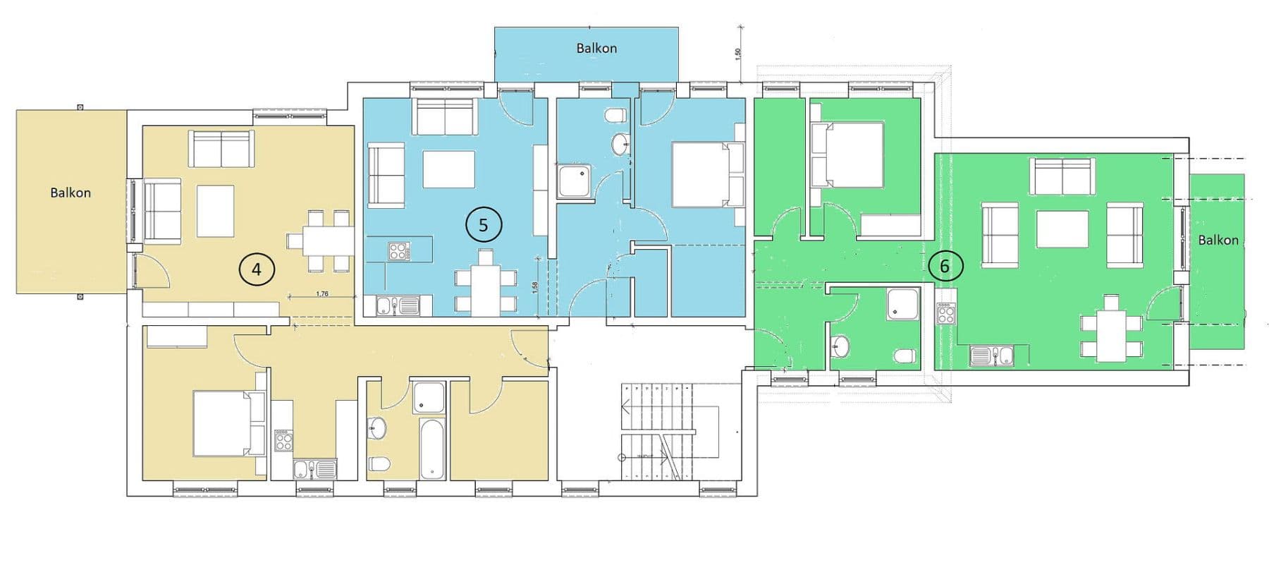 Prenájom bytu 2-izbový 64 m², Bamberger Straße 23, Hirschaid, Bavorsko Prenájom bytu 2-izbový 64 m², Bamberger Straße 23, Hirschaid, Bavorsko