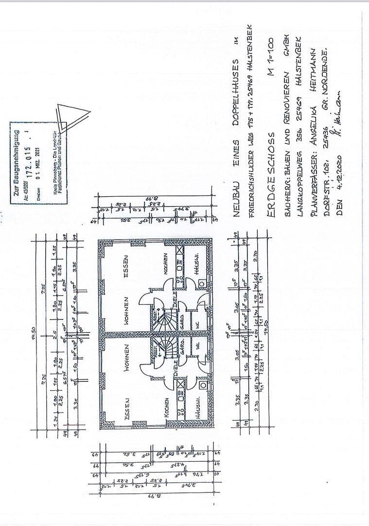 Predaj domu 108 m², pozemek 161 m², Halstenbek, Šlezvicko-Holštajnsko Predaj domu 108 m², pozemek 161 m², Halstenbek, Šlezvicko-Holštajnsko