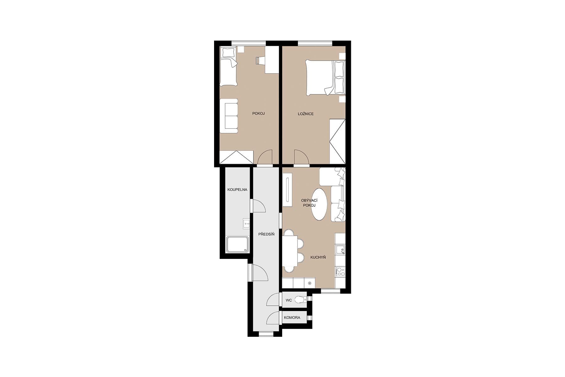 Predaj bytu 3-izbový 74 m², Alešova, Plzeň, Plzeňský kraj Predaj bytu 3-izbový 74 m², Alešova, Plzeň, Plzeňský kraj