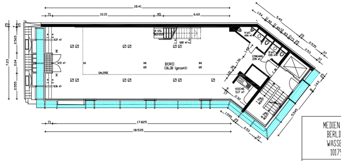 Prenájom kancelárie 165 m², Wassergasse 3, Berlin - Mitte, Berlín Prenájom kancelárie 165 m², Wassergasse 3, Berlin - Mitte, Berlín