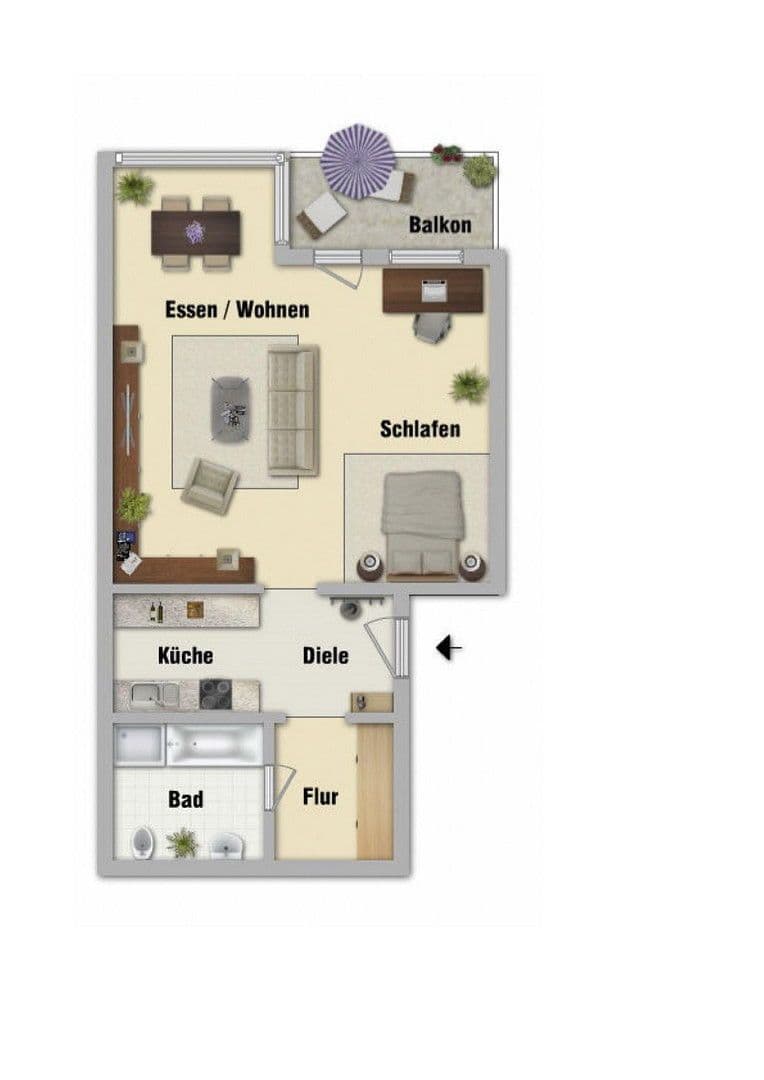Prenájom bytu 1-izbový 50 m², Haimhausen, Bavorsko Prenájom bytu 1-izbový 50 m², Haimhausen, Bavorsko