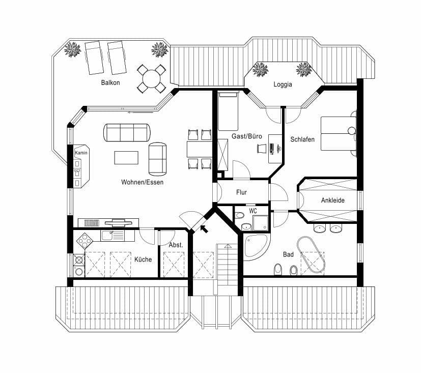 Prenájom bytu 3-izbový 135 m², Vallendar, Porýnie-Falcko Prenájom bytu 3-izbový 135 m², Vallendar, Porýnie-Falcko