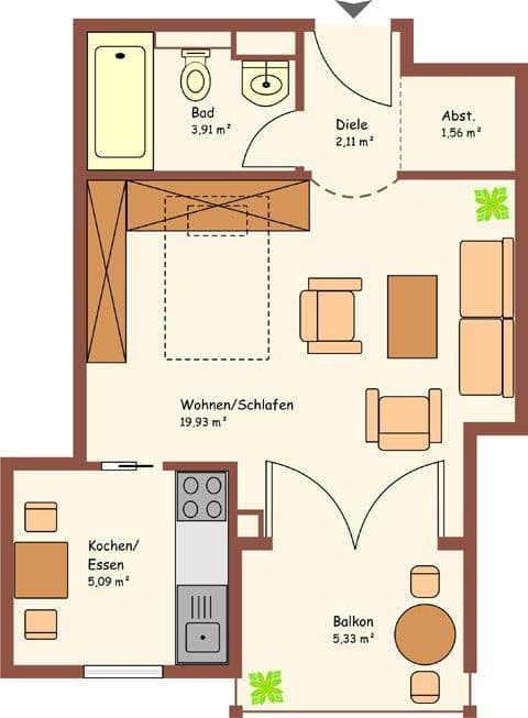 Prenájom bytu 1-izbový 35 m², Sinzinger Str. 5, Fürstenfeldbruck, Bavorsko Prenájom bytu 1-izbový 35 m², Sinzinger Str. 5, Fürstenfeldbruck, Bavorsko