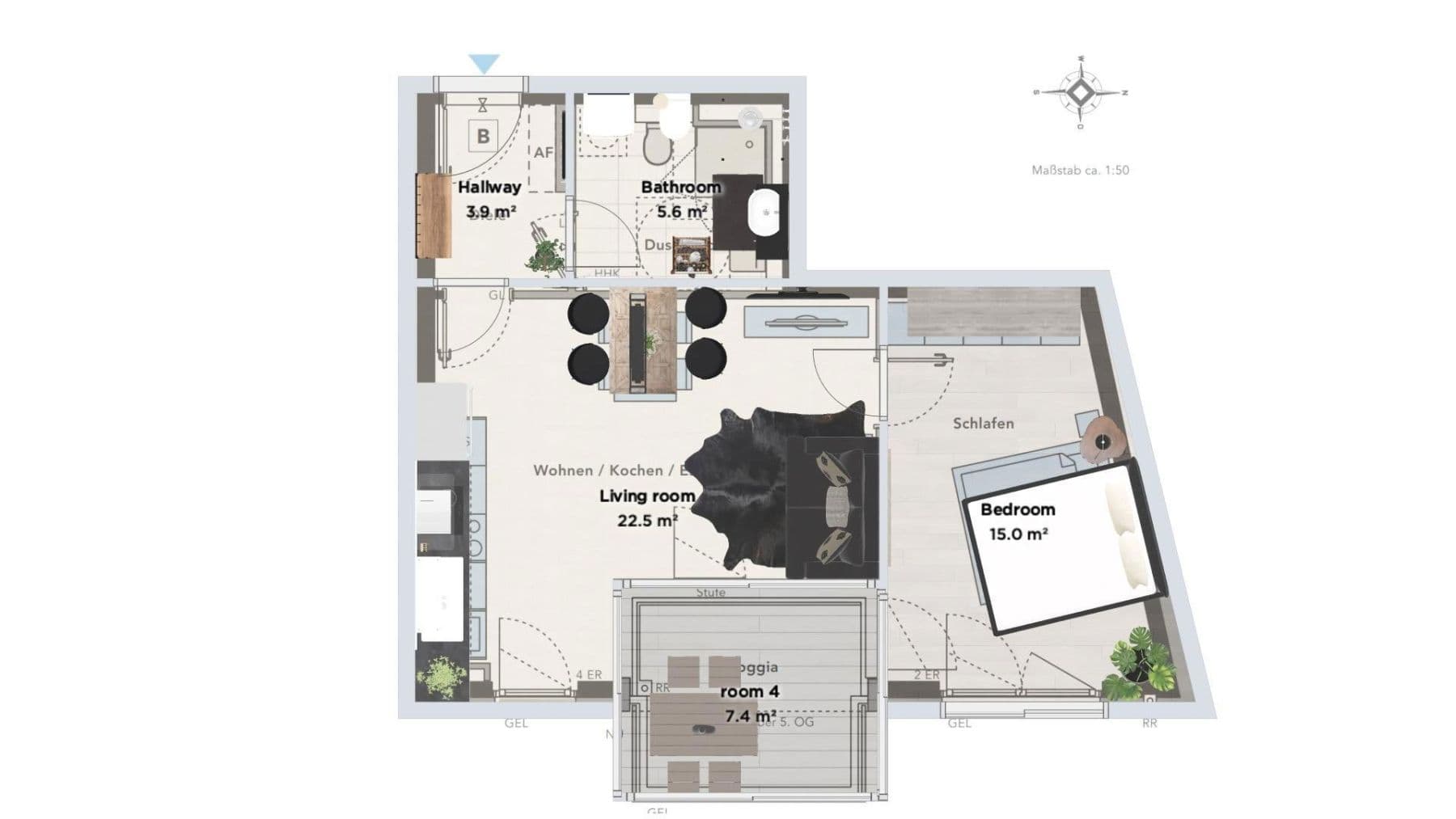 Prenájom bytu 2-izbový 53 m², Zschokkestraße 36, München, Bavorsko Prenájom bytu 2-izbový 53 m², Zschokkestraße 36, München, Bavorsko