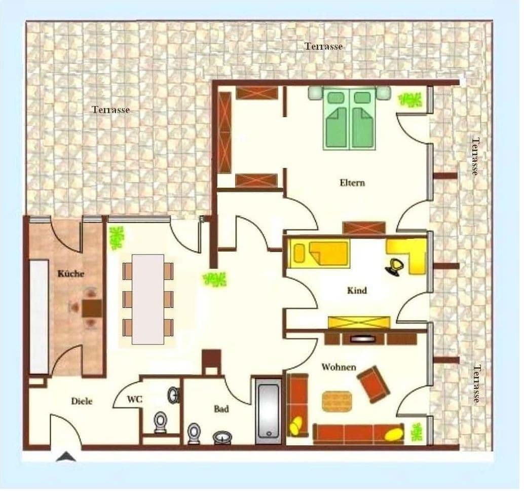Prenájom bytu 3-izbový 143 m², Karlsruhe-Neureut, Bádensko-Wurttembersko Prenájom bytu 3-izbový 143 m², Karlsruhe-Neureut, Bádensko-Wurttembersko