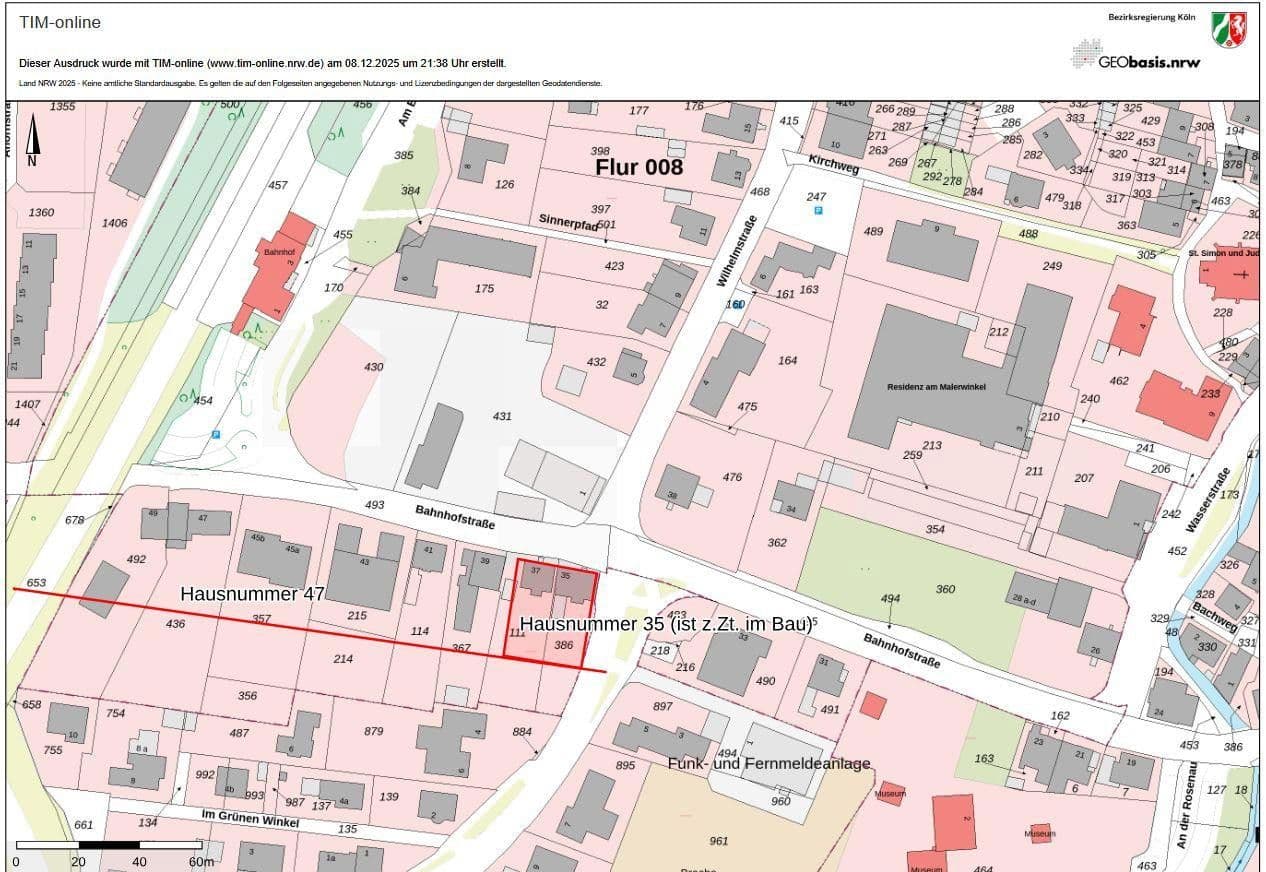 Predaj pozemku 1.753 m², Bahnhofstraße 47, Bad Sassendorf, Severné Porýnie - Westfálsko Predaj pozemku 1.753 m², Bahnhofstraße 47, Bad Sassendorf, Severné Porýnie - Westfálsko