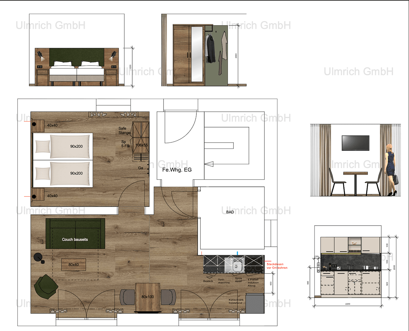 Prenájom bytu 2-izbový 41 m², Eibelstadt, Bavorsko Prenájom bytu 2-izbový 41 m², Eibelstadt, Bavorsko