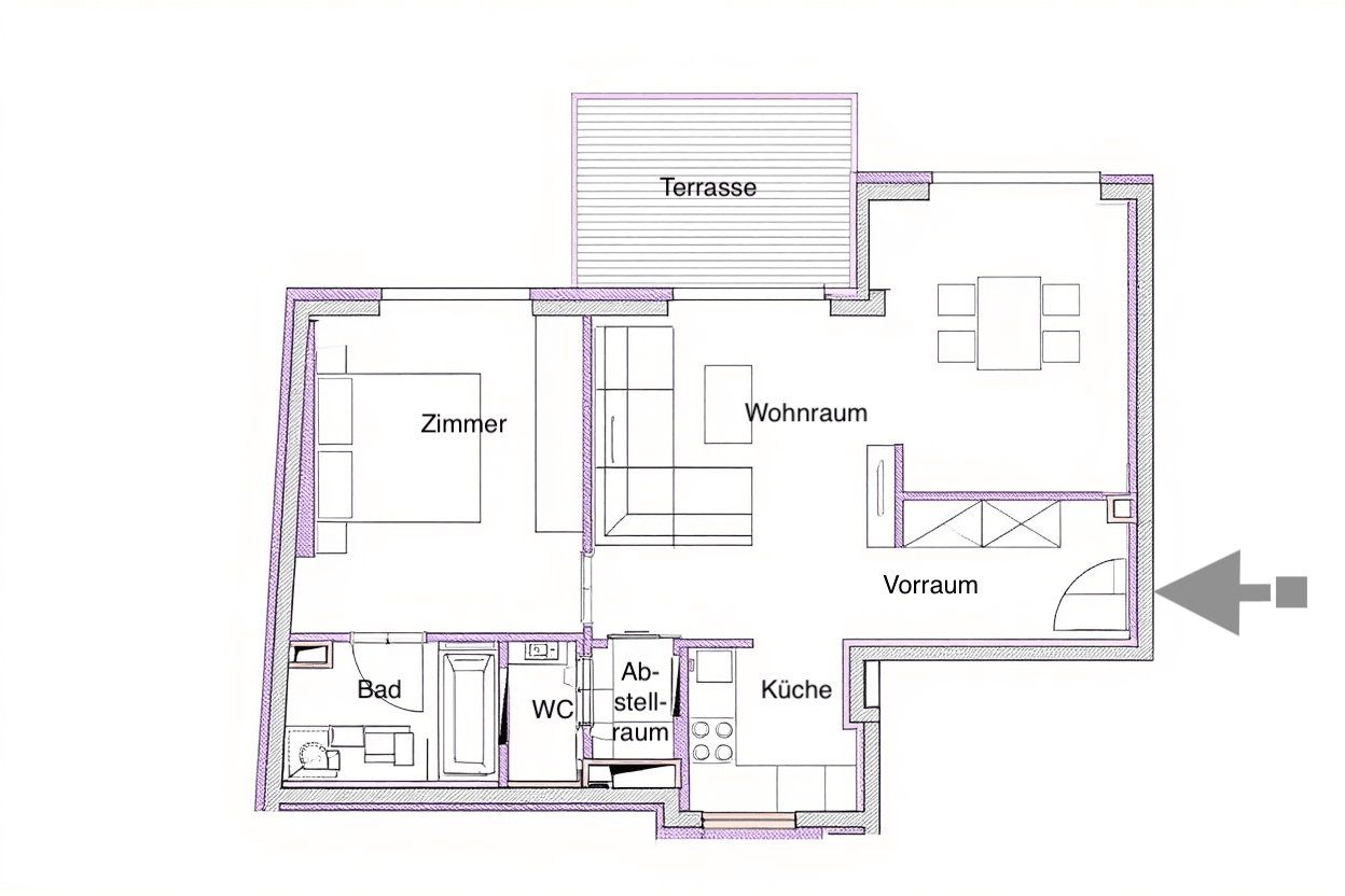 Prenájom bytu 3-izbový 60 m², Wien, Viedeň Prenájom bytu 3-izbový 60 m², Wien, Viedeň