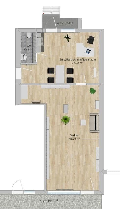 Prenájom kancelárie 165 m², Krumbachstraße, Freising, Bavorsko Prenájom kancelárie 165 m², Krumbachstraße, Freising, Bavorsko