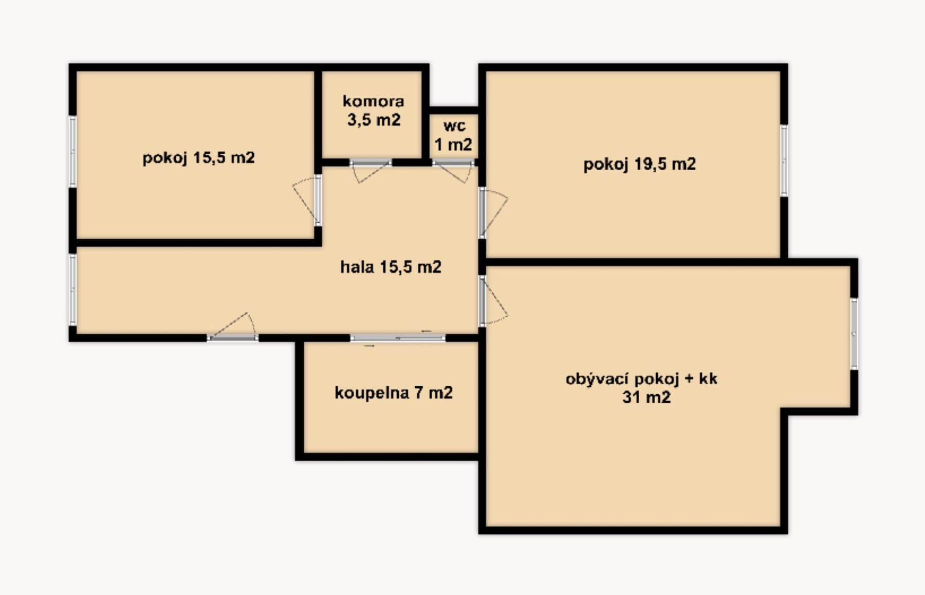 Prenájom bytu 3-izbový 93 m², Písecká, Praha, Praha Prenájom bytu 3-izbový 93 m², Písecká, Praha, Praha
