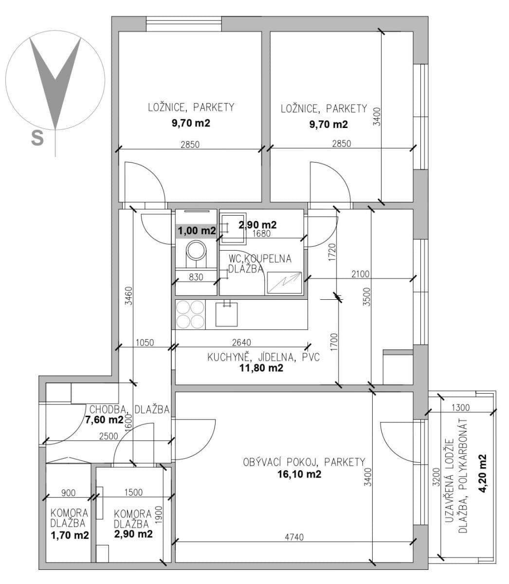 Predaj bytu 3-izbový 65 m², K. Světlé, Zlín, Zlínský kraj Predaj bytu 3-izbový 65 m², K. Světlé, Zlín, Zlínský kraj