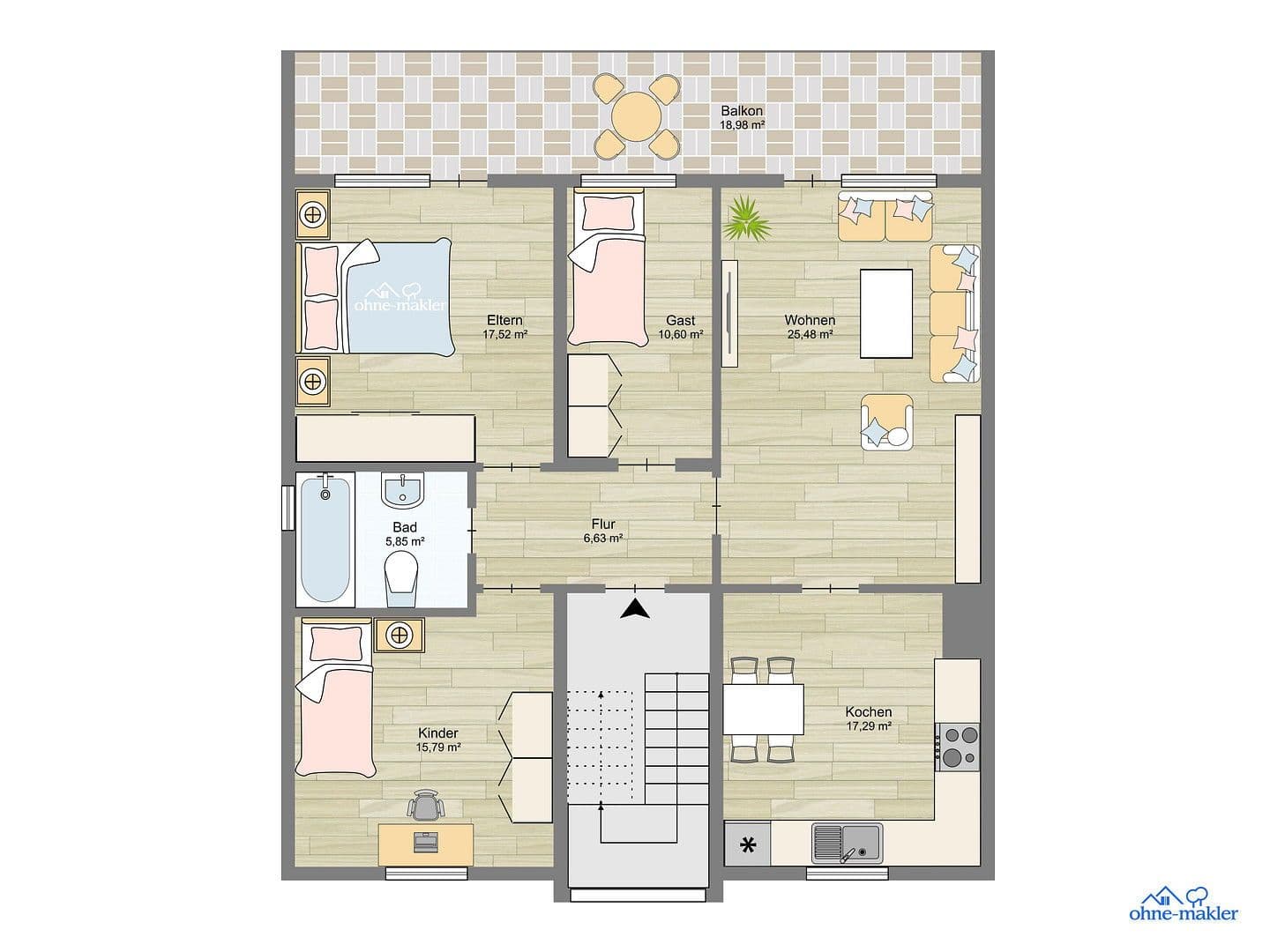 Prenájom bytu 4-izbový 100 m², Rodalben, Porýnie-Falcko Prenájom bytu 4-izbový 100 m², Rodalben, Porýnie-Falcko