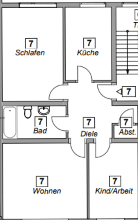 Prenájom bytu 3-izbový 71 m², Leimbacherstraße 50, Wuppertal, Severné Porýnie - Westfálsko Prenájom bytu 3-izbový 71 m², Leimbacherstraße 50, Wuppertal, Severné Porýnie - Westfálsko