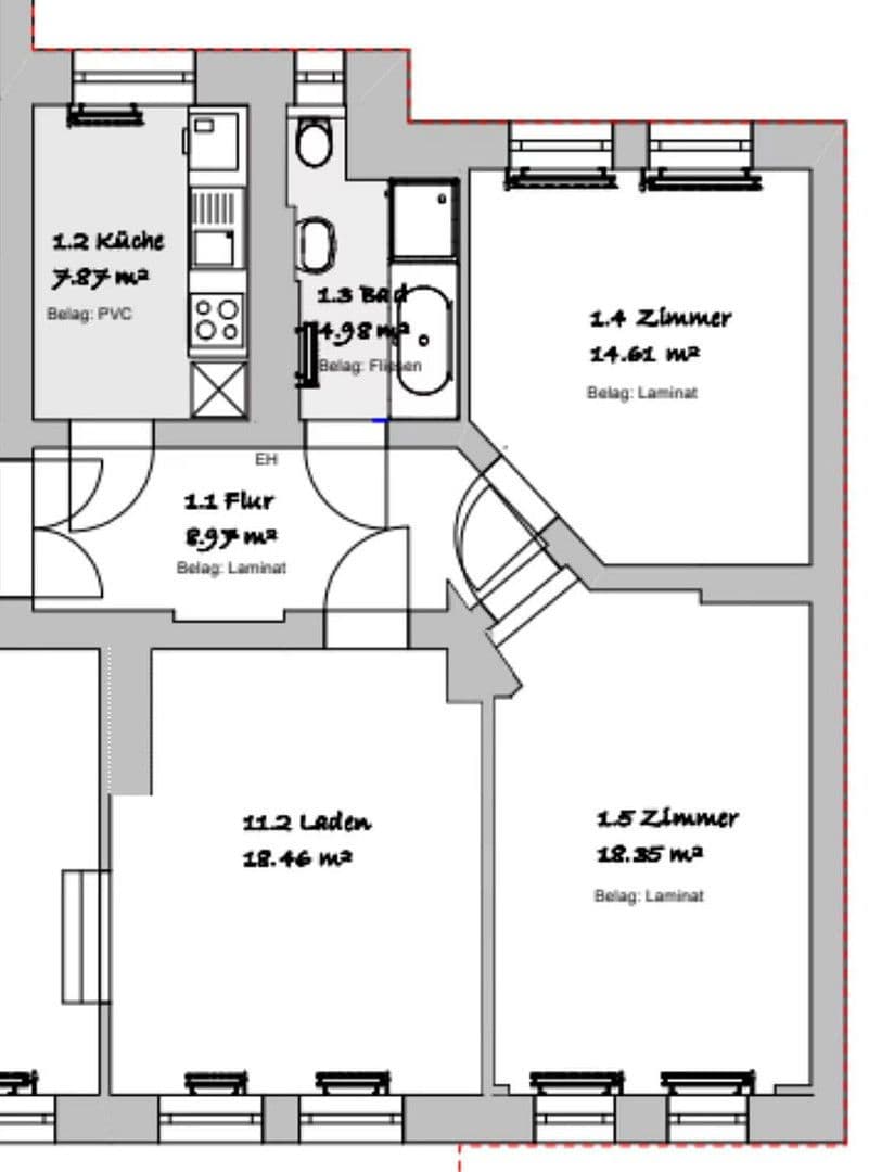 Prenájom bytu 3-izbový 74 m², Paracelsusstraße 2c, Halle (Saale), Sasko-Anhaltsko Prenájom bytu 3-izbový 74 m², Paracelsusstraße 2c, Halle (Saale), Sasko-Anhaltsko