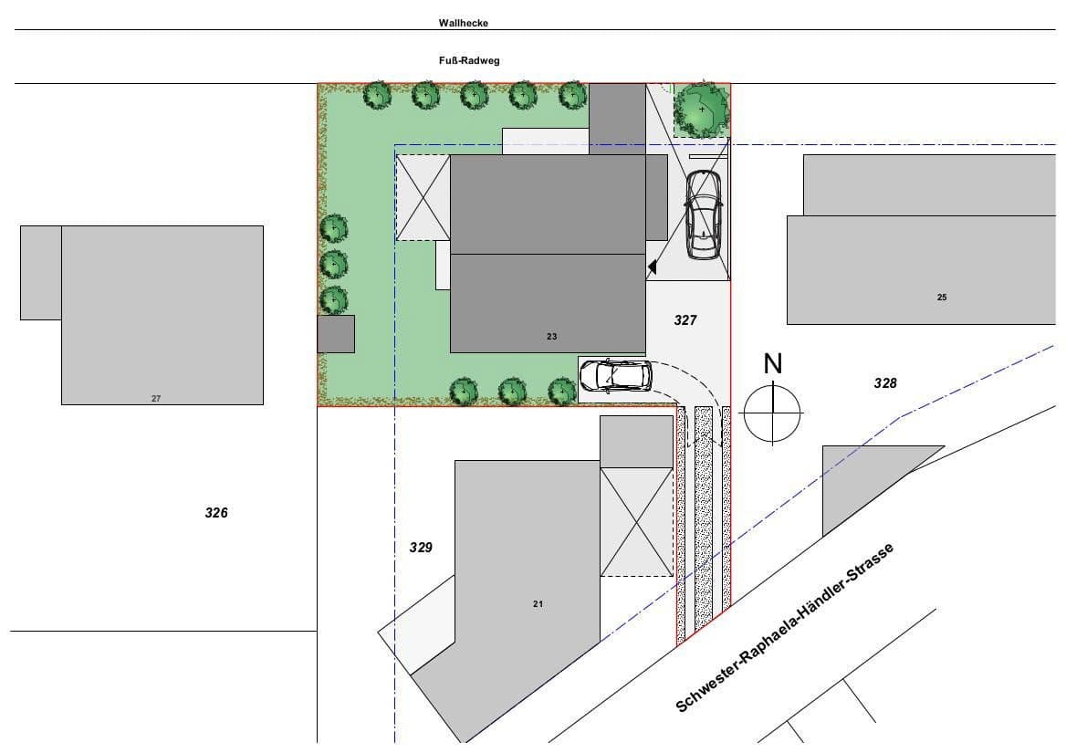 Predaj pozemku 451 m², Schwester-Raphaela-Händler-Straße 23, Nottuln, Severné Porýnie - Westfálsko Predaj pozemku 451 m², Schwester-Raphaela-Händler-Straße 23, Nottuln, Severné Porýnie - Westfálsko
