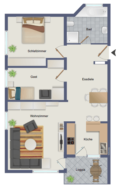 Prenájom bytu 3-izbový 80 m², Ludwigstr. 62, Mühlheim am Main, Hesensko Prenájom bytu 3-izbový 80 m², Ludwigstr. 62, Mühlheim am Main, Hesensko