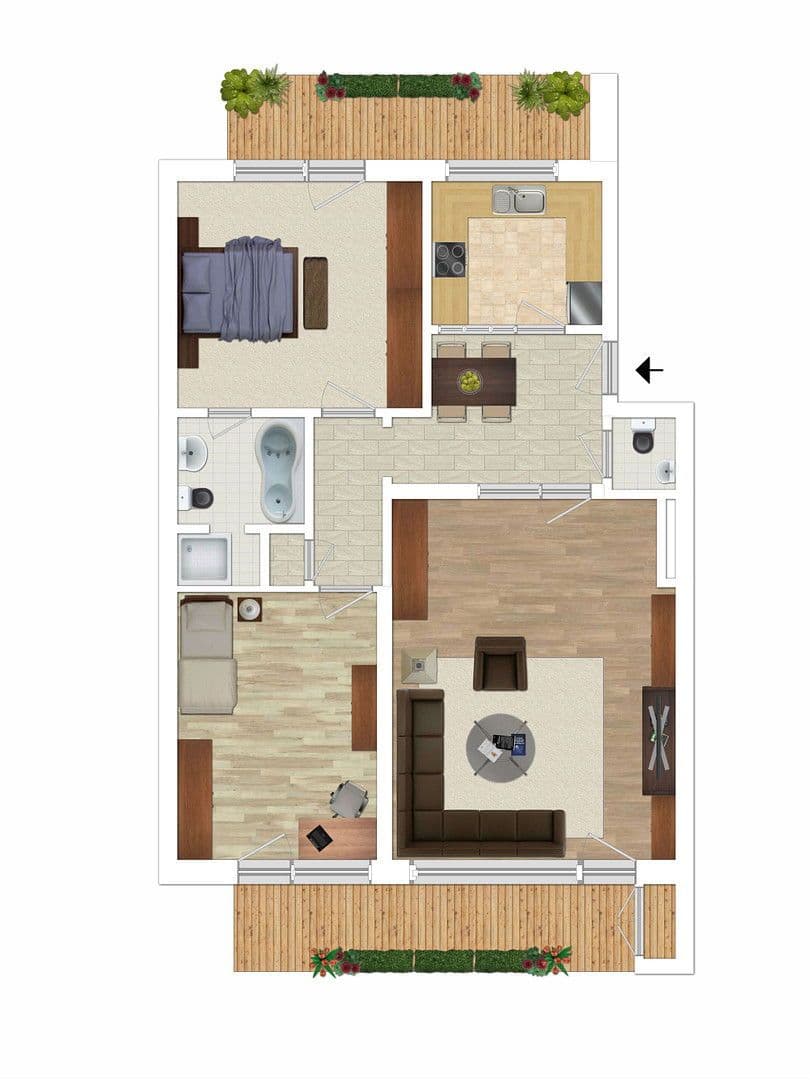 Prenájom bytu 3-izbový 93 m², Jahnring, Hamburg, Hamburg Prenájom bytu 3-izbový 93 m², Jahnring, Hamburg, Hamburg