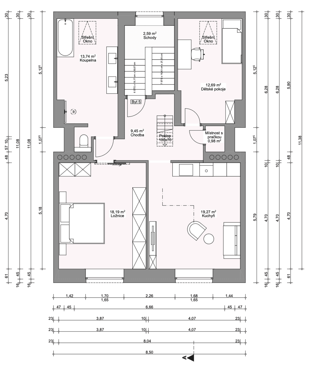 Predaj bytu 3-izbový 74 m², Jílkova, Brno, Jihomoravský kraj Predaj bytu 3-izbový 74 m², Jílkova, Brno, Jihomoravský kraj