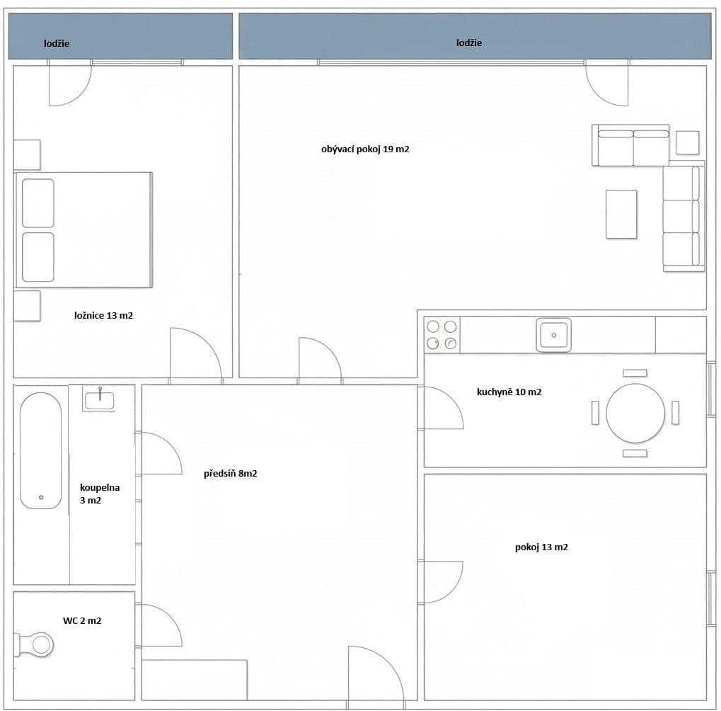 Predaj bytu 3-izbový 71 m², V Sadě, Vlašim, Středočeský kraj Predaj bytu 3-izbový 71 m², V Sadě, Vlašim, Středočeský kraj