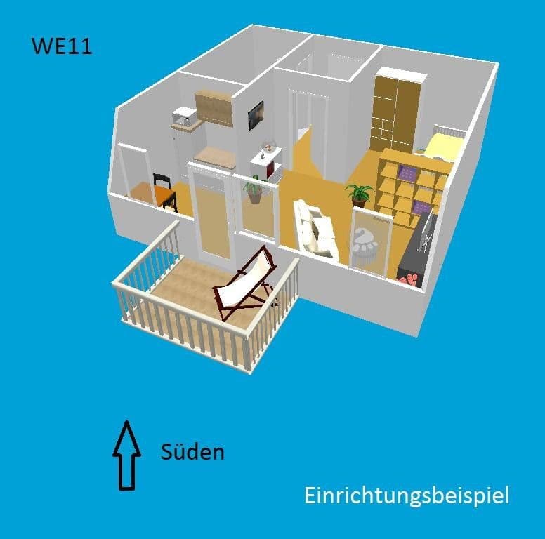 Prenájom bytu 1-izbový 31 m², 18.-März-Str. 21, Gotha, Durínsko Prenájom bytu 1-izbový 31 m², 18.-März-Str. 21, Gotha, Durínsko