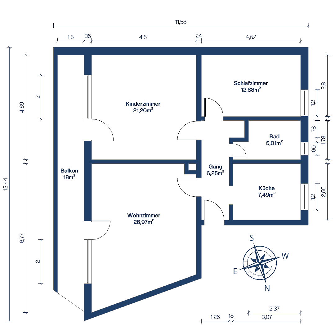 Predaj bytu 3-izbový 97 m², Augsburg, Bavorsko Predaj bytu 3-izbový 97 m², Augsburg, Bavorsko