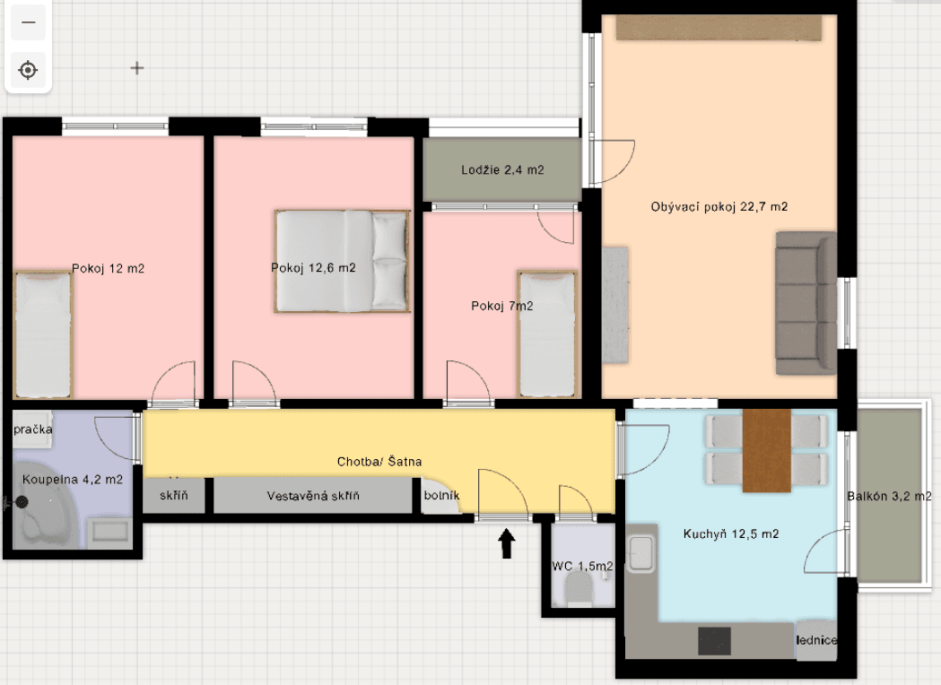 Predaj bytu 4-izbový 82 m², Nad Kapličkou, Praha, Praha Predaj bytu 4-izbový 82 m², Nad Kapličkou, Praha, Praha