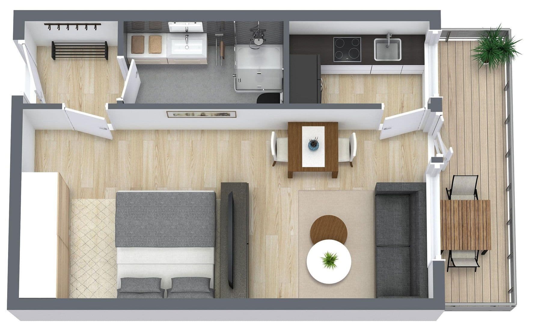 Prenájom bytu 1-izbový 36 m², Drygalski-Allee 118, München, Bavorsko Prenájom bytu 1-izbový 36 m², Drygalski-Allee 118, München, Bavorsko
