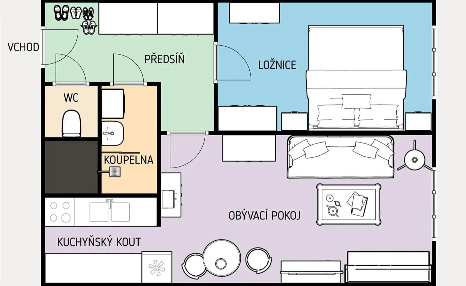 Prenájom bytu 2-izbový 45 m², Frýdlantská, Praha, Praha Prenájom bytu 2-izbový 45 m², Frýdlantská, Praha, Praha