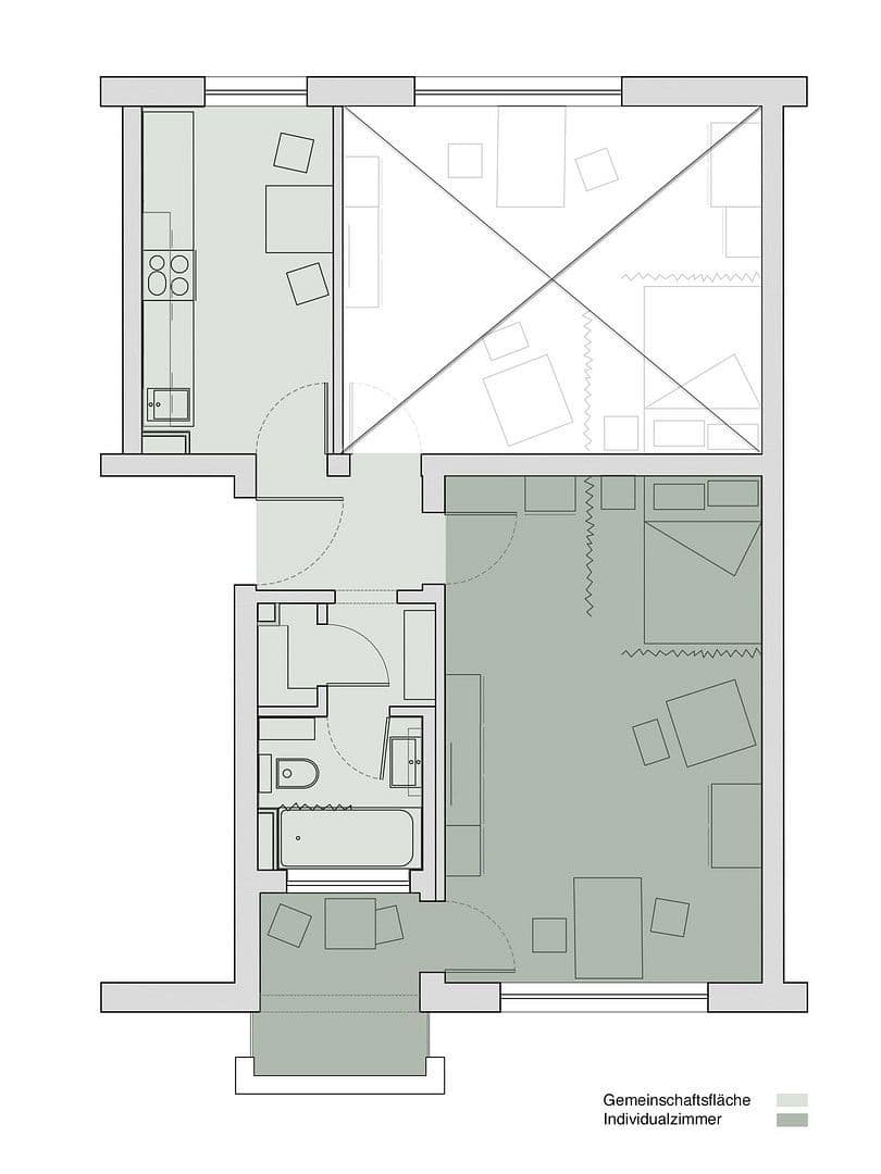 Prenájom bytu 34 m², Steinforststr. 38, Erlangen, Bavorsko Prenájom bytu 34 m², Steinforststr. 38, Erlangen, Bavorsko