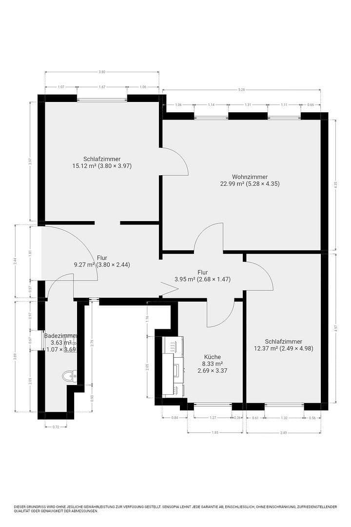 Prenájom bytu 3-izbový 76 m², Skagerrakufer 8, Kiel, Šlezvicko-Holštajnsko Prenájom bytu 3-izbový 76 m², Skagerrakufer 8, Kiel, Šlezvicko-Holštajnsko