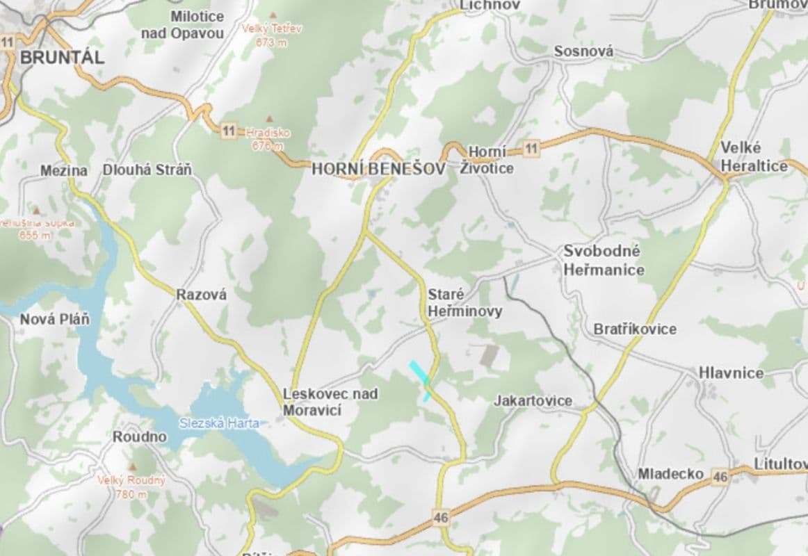 Predaj pozemku 135.703 m², Staré Heřminovy, Moravskoslezský kraj Predaj pozemku 135.703 m², Staré Heřminovy, Moravskoslezský kraj