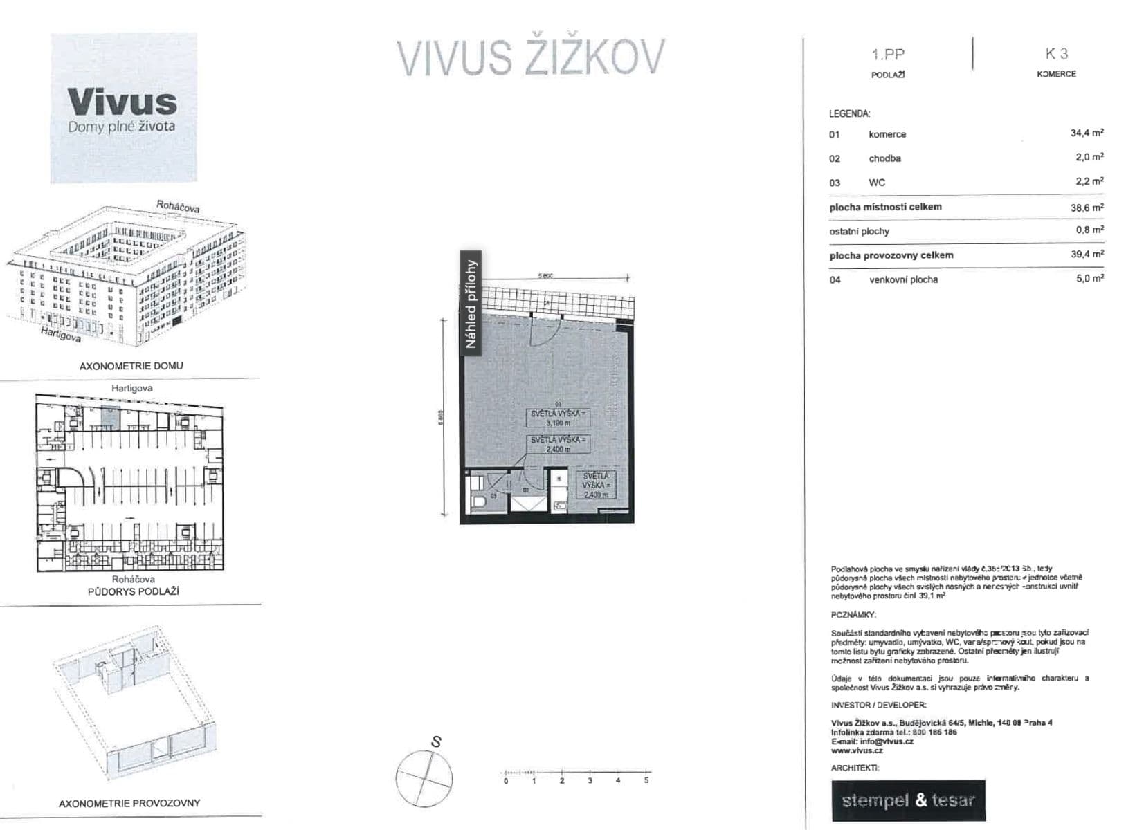 Prenájom nebytového priestoru 39 m², Hartigova, Praha, Praha Prenájom nebytového priestoru 39 m², Hartigova, Praha, Praha