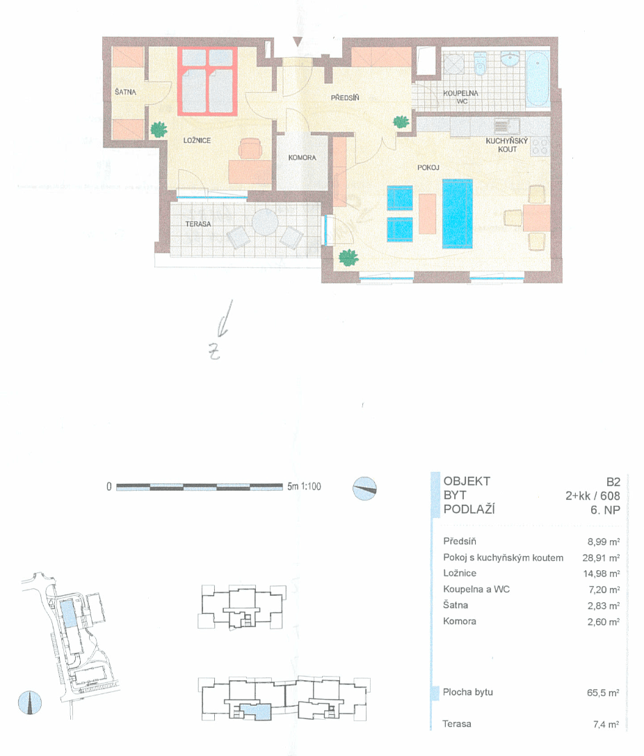 Prenájom bytu 2-izbový 65 m², Kryšpínova, Praha, Praha Prenájom bytu 2-izbový 65 m², Kryšpínova, Praha, Praha