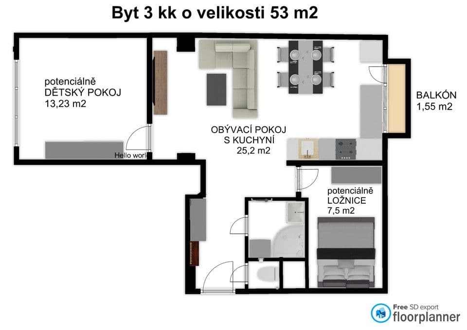 Predaj bytu 3-izbový 53 m², náměstí Generála Píky, Plzeň, Plzeňský kraj Predaj bytu 3-izbový 53 m², náměstí Generála Píky, Plzeň, Plzeňský kraj