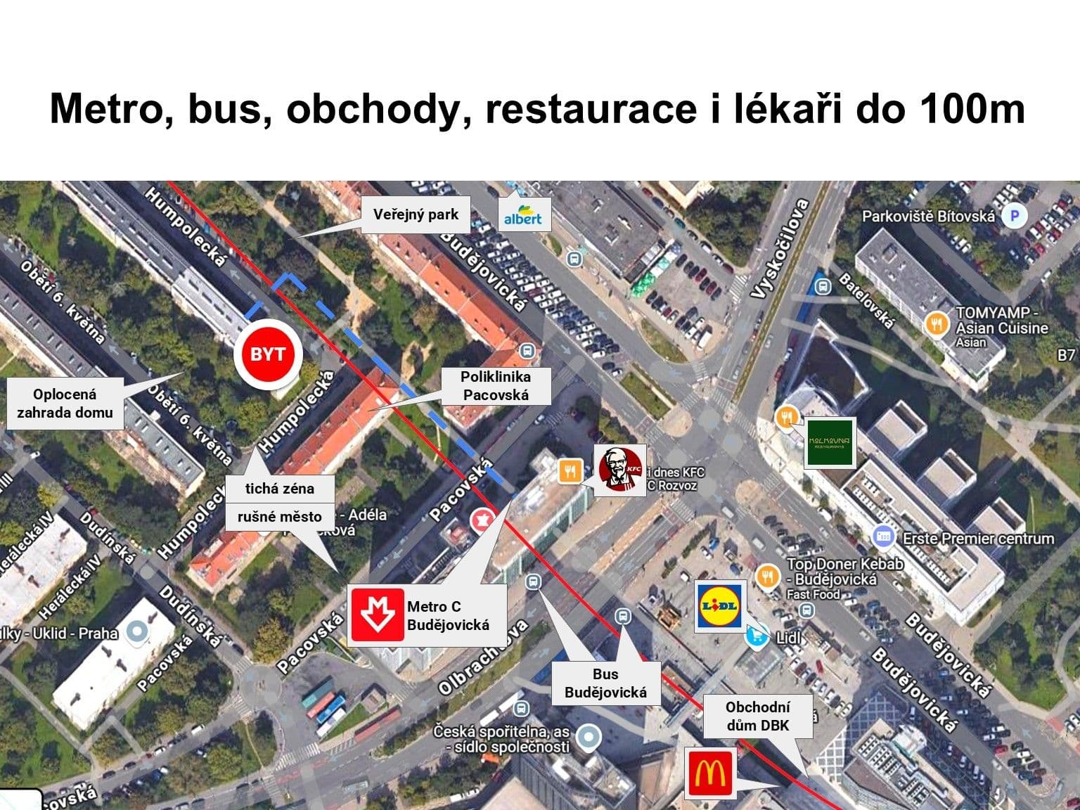 Prenájom bytu 2-izbový 43 m², Humpolecká, Praha, Praha Prenájom bytu 2-izbový 43 m², Humpolecká, Praha, Praha