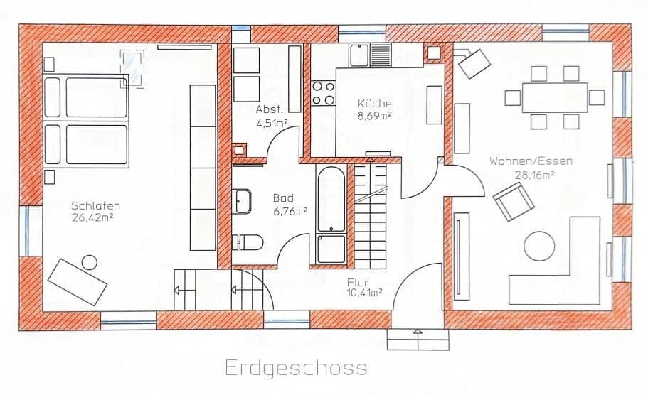 Predaj domu 132 m², pozemek 576 m², Kurpfalzstr. 59, Bruchsal, Bádensko-Wurttembersko Predaj domu 132 m², pozemek 576 m², Kurpfalzstr. 59, Bruchsal, Bádensko-Wurttembersko