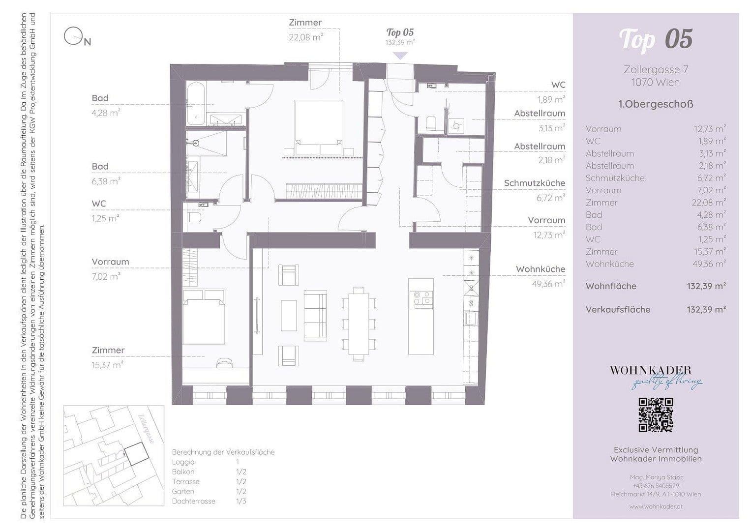 Predaj bytu 3-izbový 133 m², Zollergasse 7, Wien, Viedeň Predaj bytu 3-izbový 133 m², Zollergasse 7, Wien, Viedeň