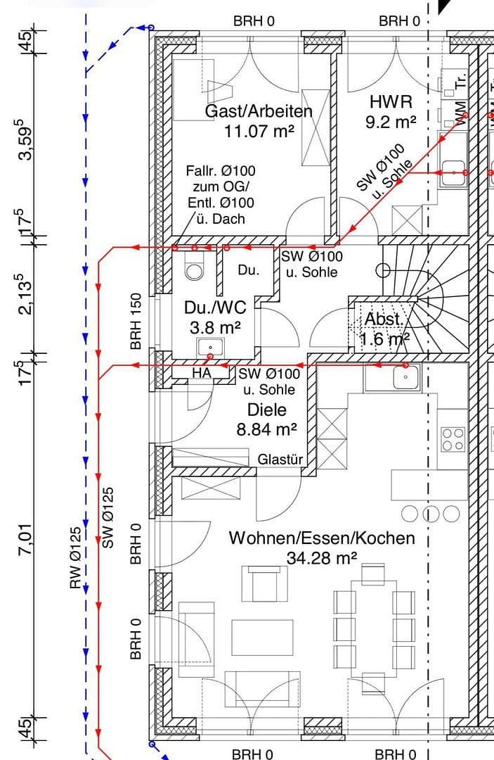 Predaj domu 140 m², pozemek 280 m², Am Rosenmühlenbach 1A, Bissendorf, Dolné Sasko Predaj domu 140 m², pozemek 280 m², Am Rosenmühlenbach 1A, Bissendorf, Dolné Sasko