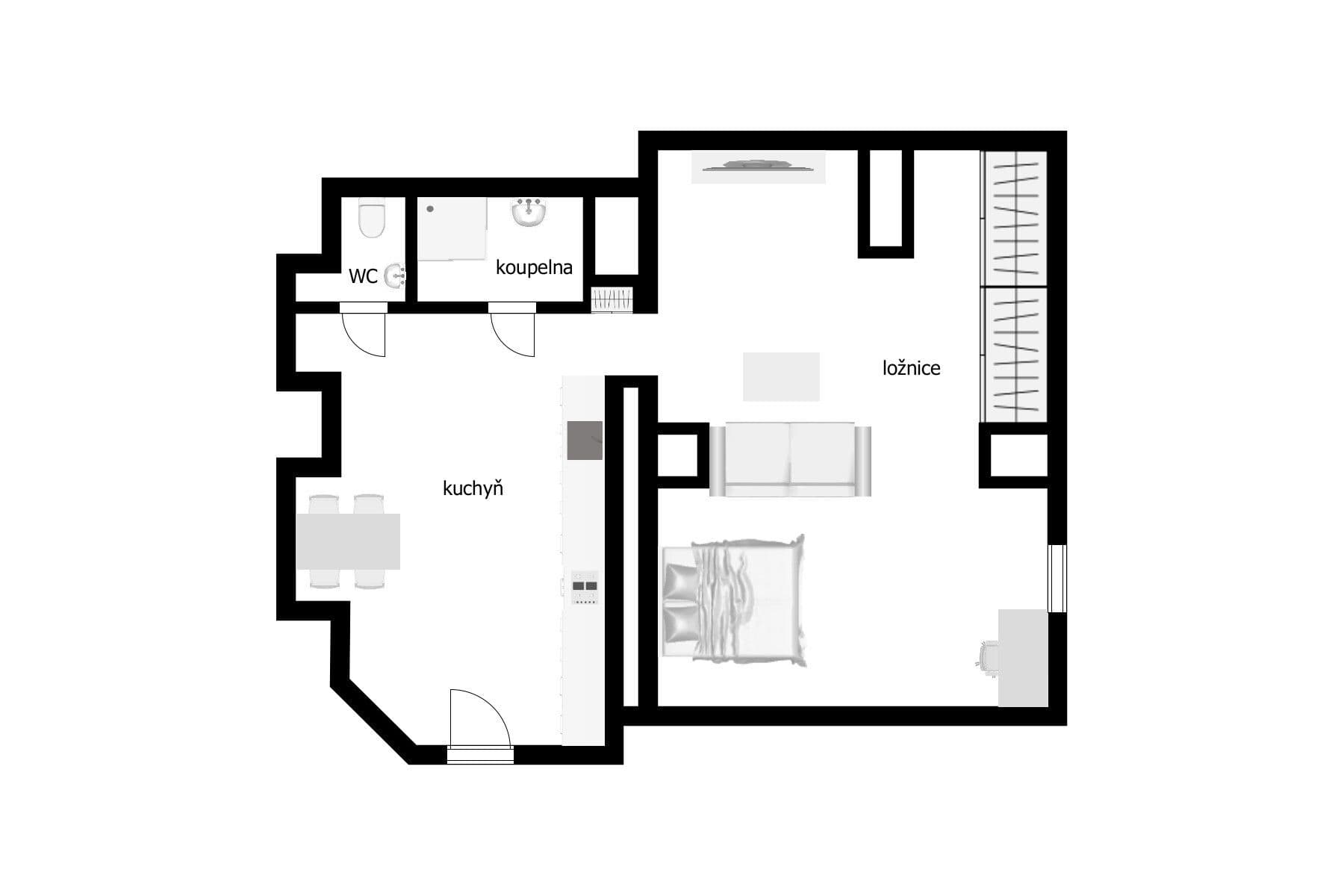 Predaj bytu 1-izbový 48 m², Finská, Praha, Praha Predaj bytu 1-izbový 48 m², Finská, Praha, Praha