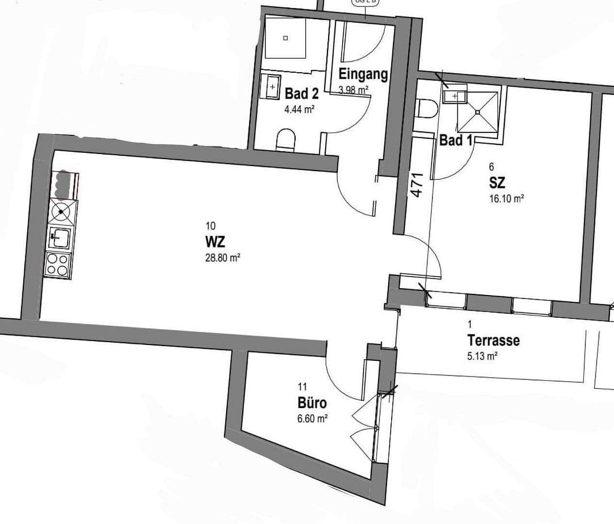 Prenájom bytu 3-izbový 67 m², Schmidtstraße 8, Rüdesheim am Rhein, Hesensko Prenájom bytu 3-izbový 67 m², Schmidtstraße 8, Rüdesheim am Rhein, Hesensko