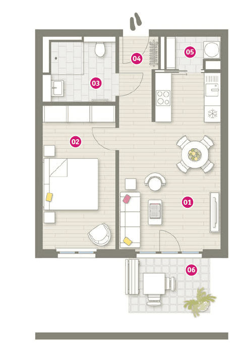 Prenájom bytu 2-izbový 51 m², Graf-Arco-Str. 1, Nauen, Brandenbursko Prenájom bytu 2-izbový 51 m², Graf-Arco-Str. 1, Nauen, Brandenbursko