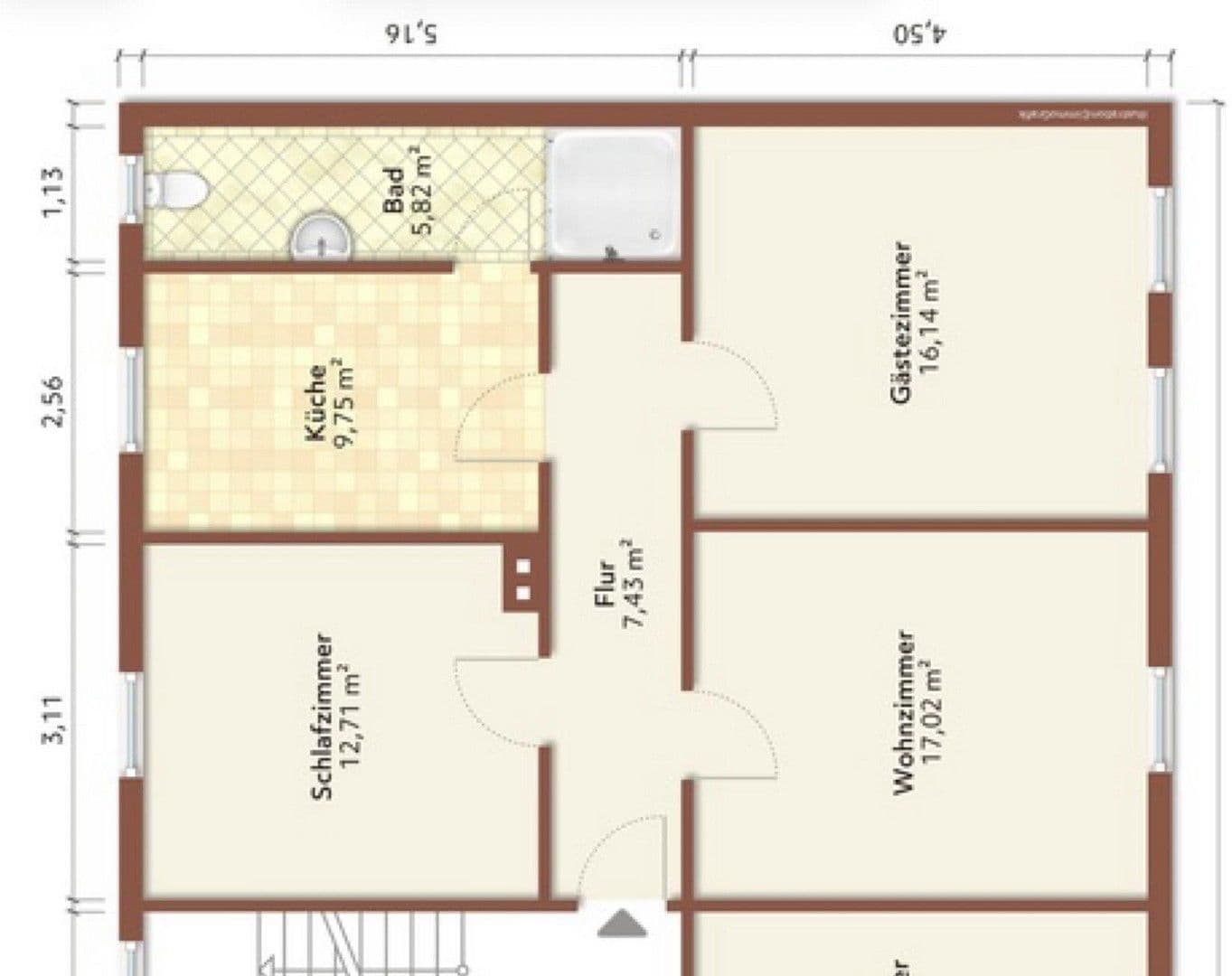 Prenájom bytu 3-izbový 69 m², Mühlenstraße 7, Friedland, Meklenbursko-Predpomoransko Prenájom bytu 3-izbový 69 m², Mühlenstraße 7, Friedland, Meklenbursko-Predpomoransko
